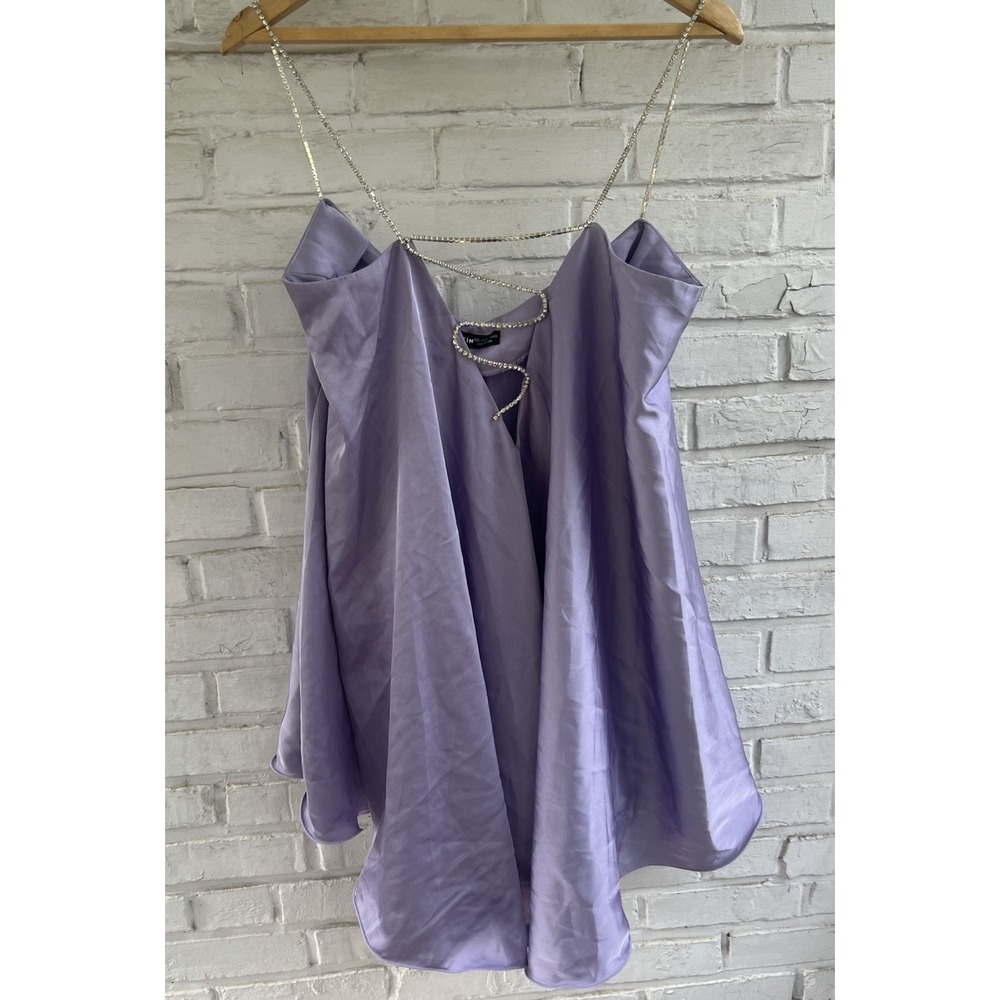 Shein Lavendar Purple Sparkle Swing Dress Size‎ Large
